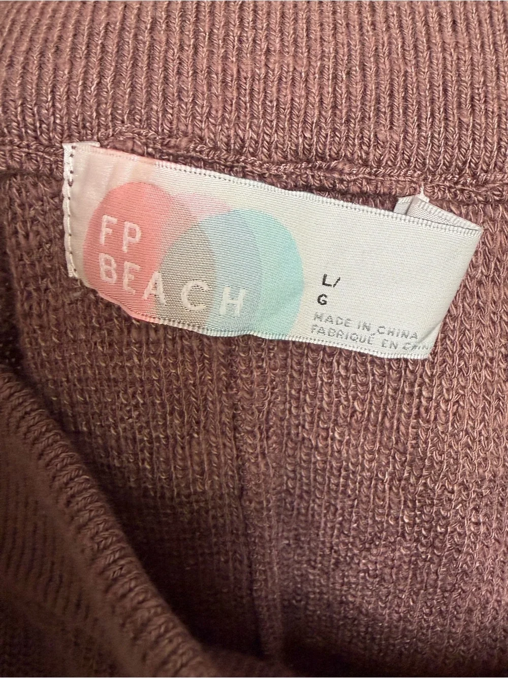 Free People Beach Brown Knit Shorts (Large)